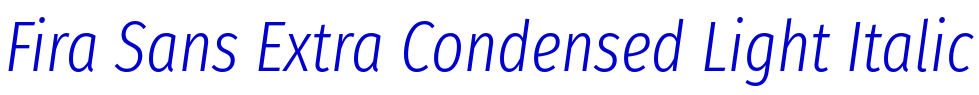 Fira Sans Extra Condensed Light Italic шрифт